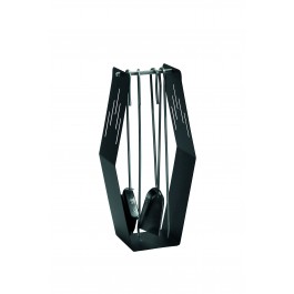 haardstel 114/565-E aluminium/zwart